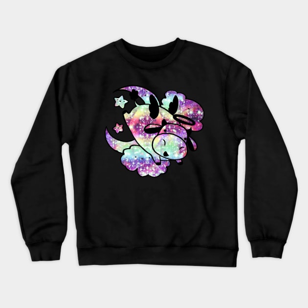 Angel Space Cow Crewneck Sweatshirt by saradaboru